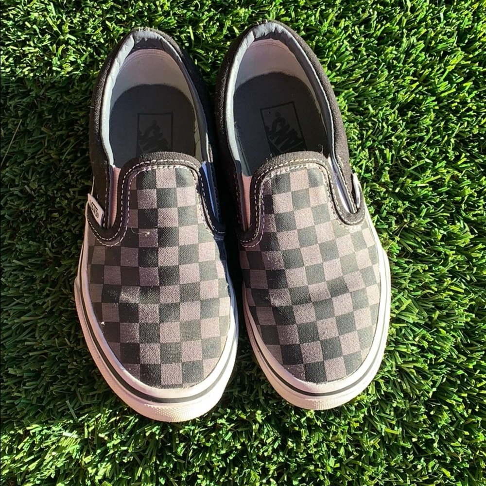 Boys Gray and Black Vans